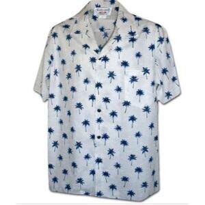 Pacific Legend Classic Hawaiian Palm Trees Men's Tropical Shirt Large